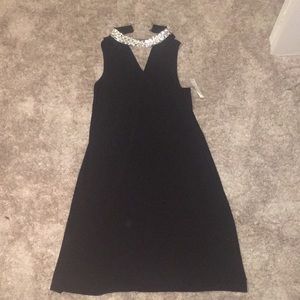 Black, diamond collar party/cocktail dress